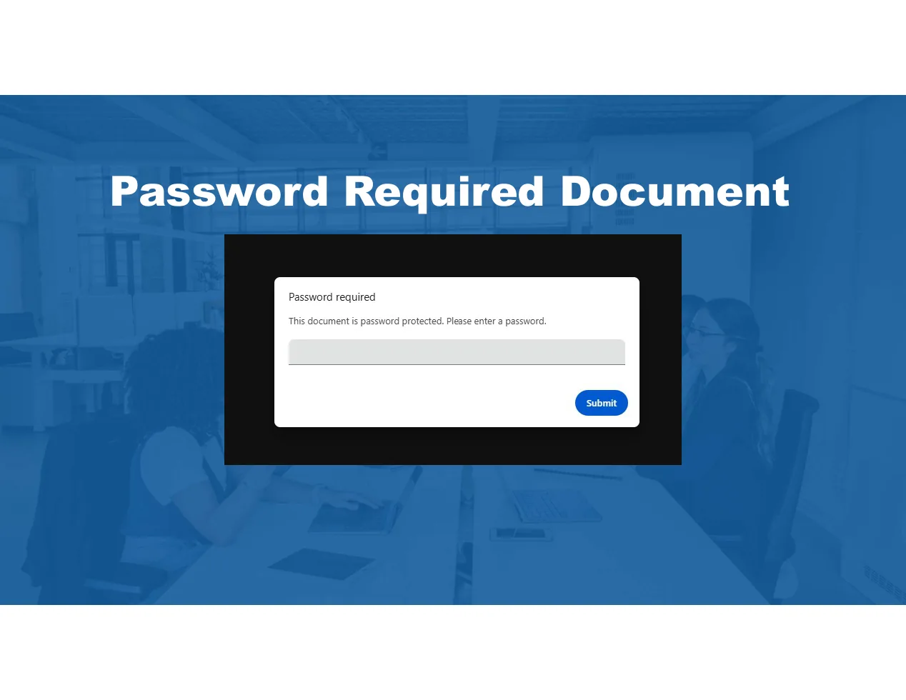 OranD password required document screen